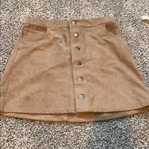 Express faux suede mini skirt